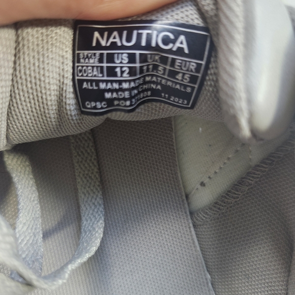 Nautica Men's US 12 Classic Low Top Lace Up Oxford Gray Sneakers Csual - Picture 2 of 10